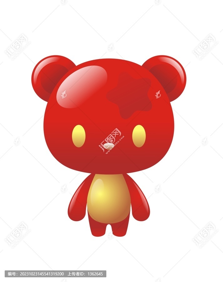 卡通可愛小紅熊