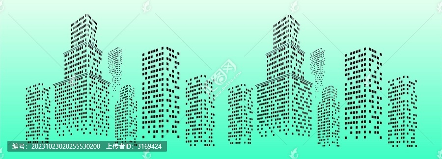 建筑高樓剪影