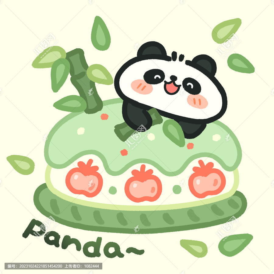 卡通可愛(ài)熊貓蛋糕