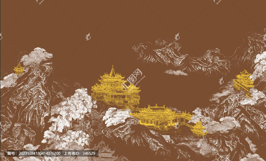 新中式線條浮雕背景墻