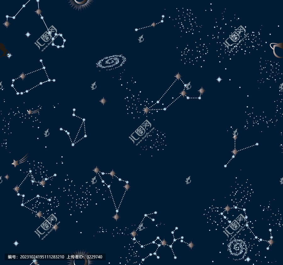 藏青底星空
