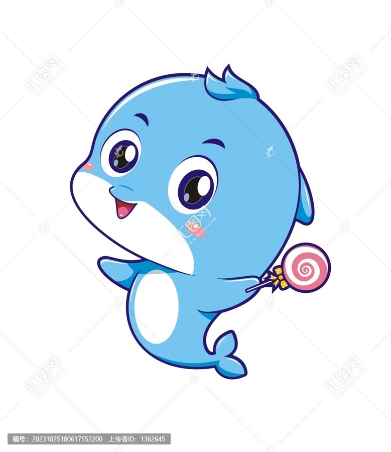 卡通可爱小海豚