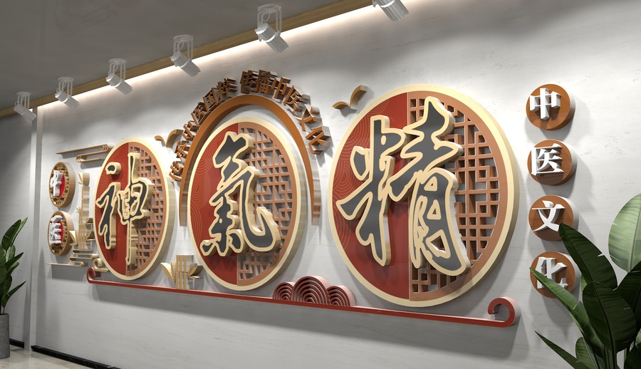 中醫(yī)文化展示展廳墻
