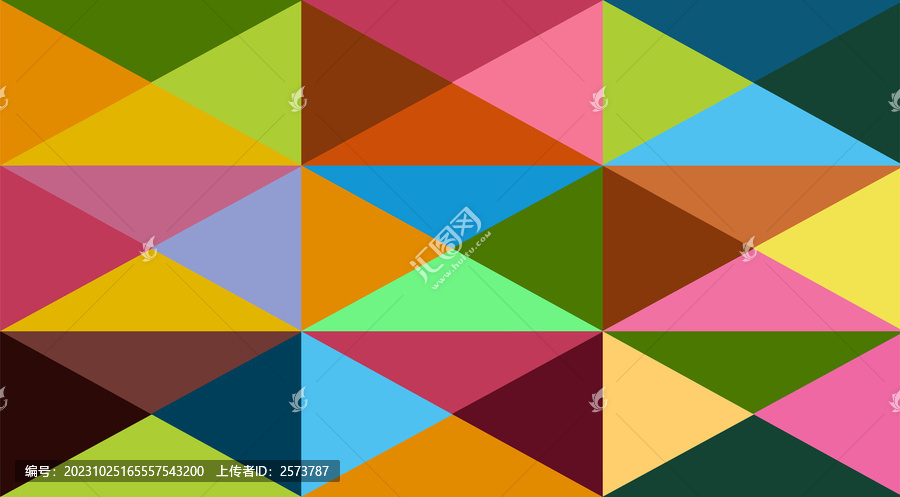 彩色三角形组合图案背景矢量图