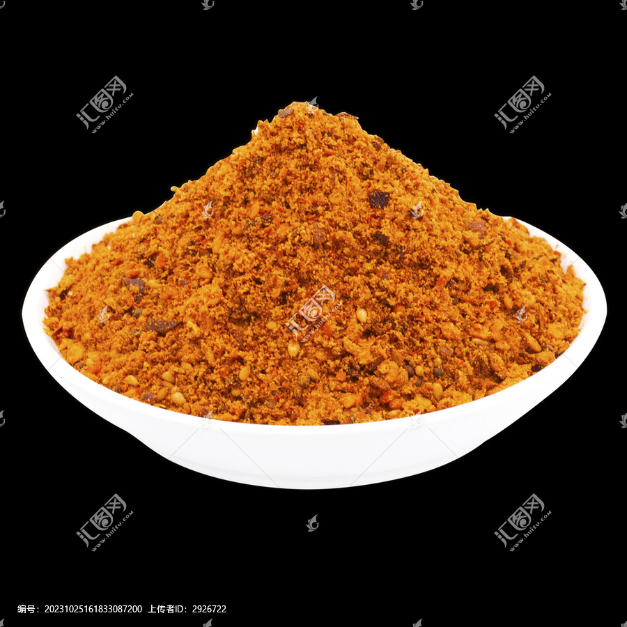 辣椒面調(diào)味料辣椒粉摳圖素材