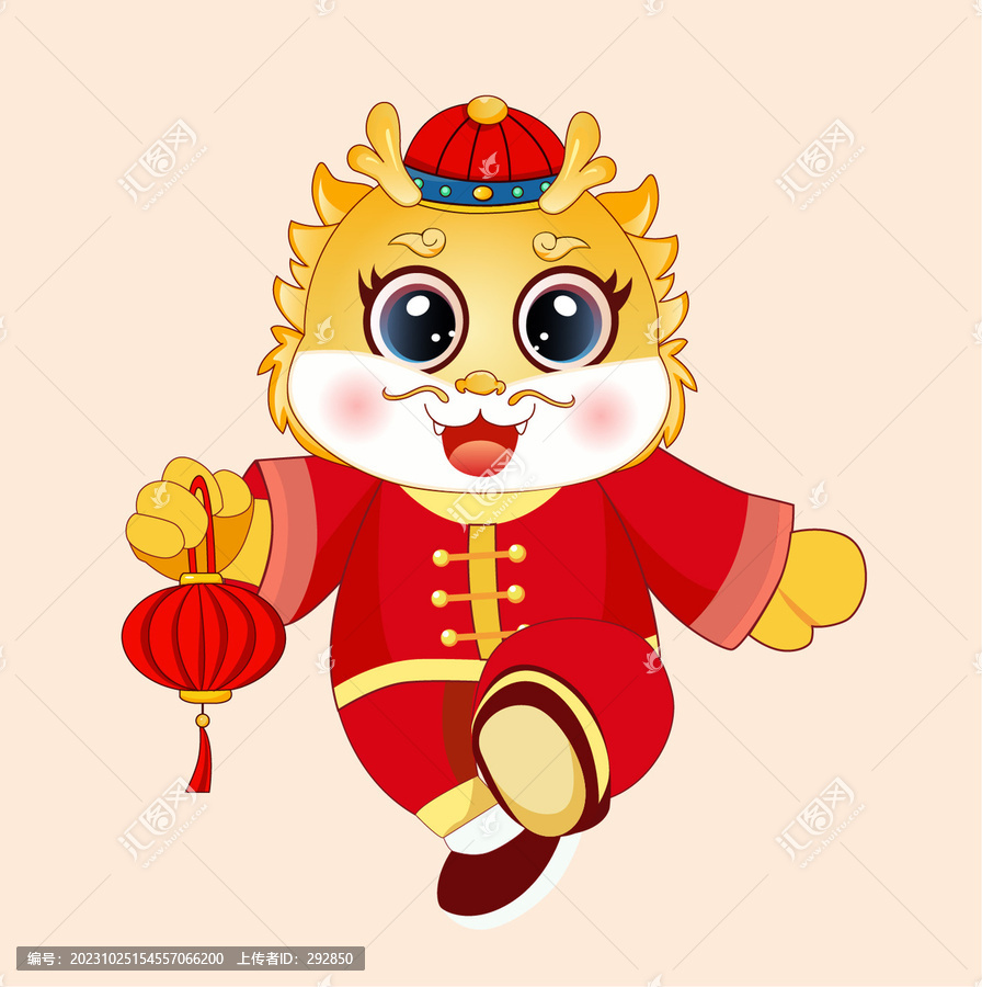 龍年卡通形象矢量