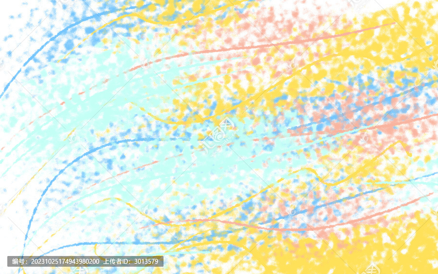 筆刷涂鴉斑駁青春紅黃藍背景