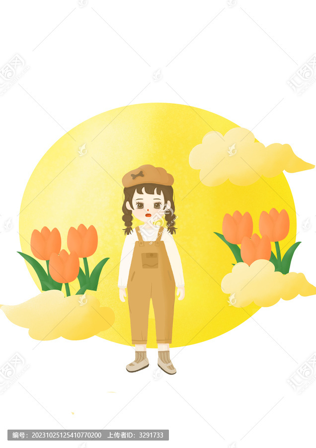 可愛(ài)女孩插畫(huà)設(shè)計(jì)