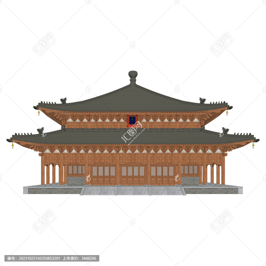 重檐攢尖立面效果