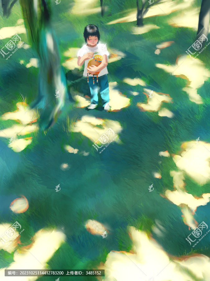 夏日樹林光影