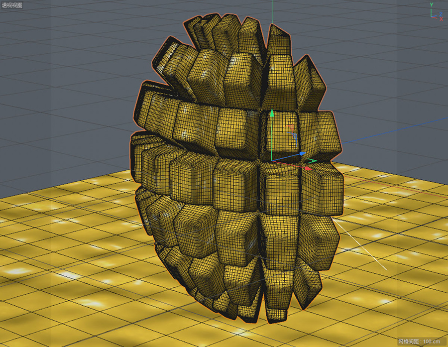 切片芒果熱帶水果C4D三維