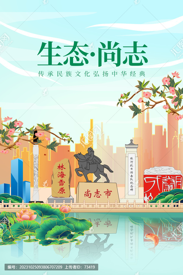 尚志市綠色生態(tài)城市宣傳海報(bào)