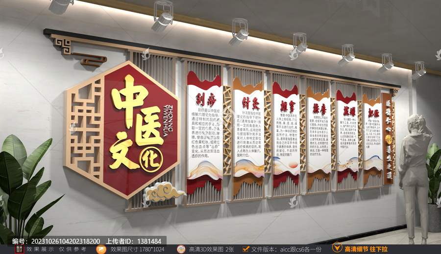 中醫(yī)文化展示展廳墻