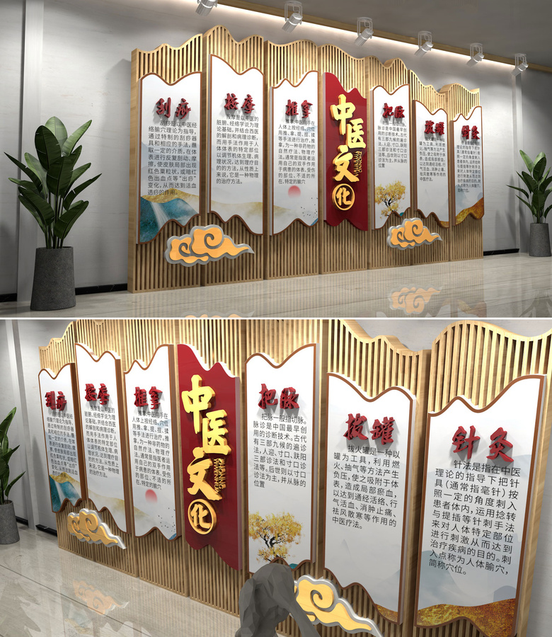 中醫(yī)文化展示展廳墻