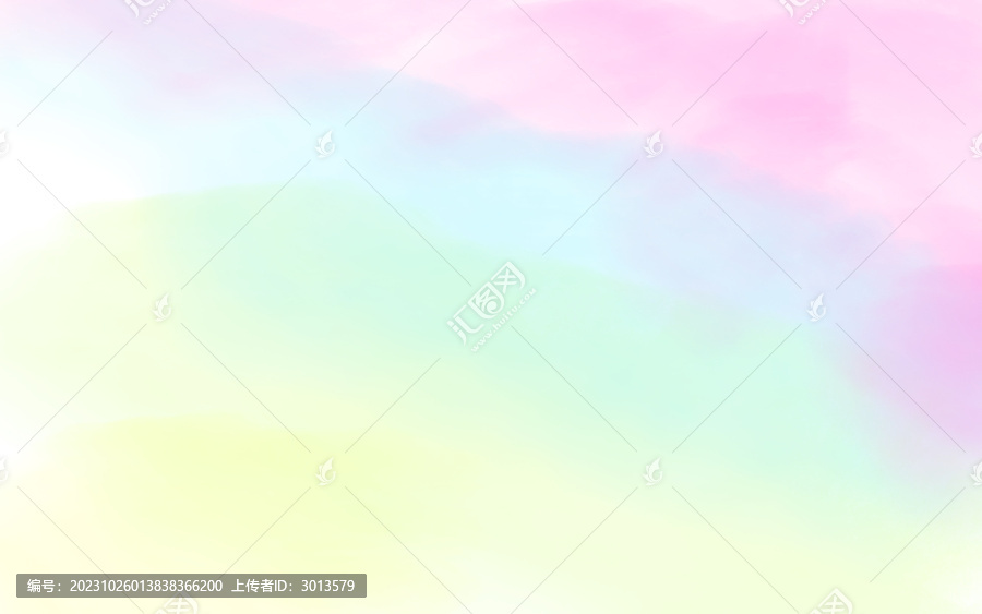 水彩暈染空氣感多彩虹色背景
