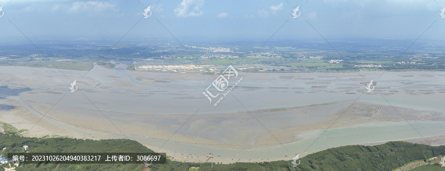 航拍广西北海山口红树林