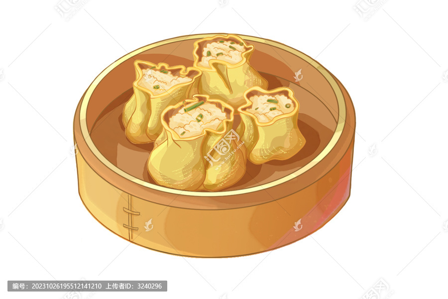 蒸燒麥免摳素材