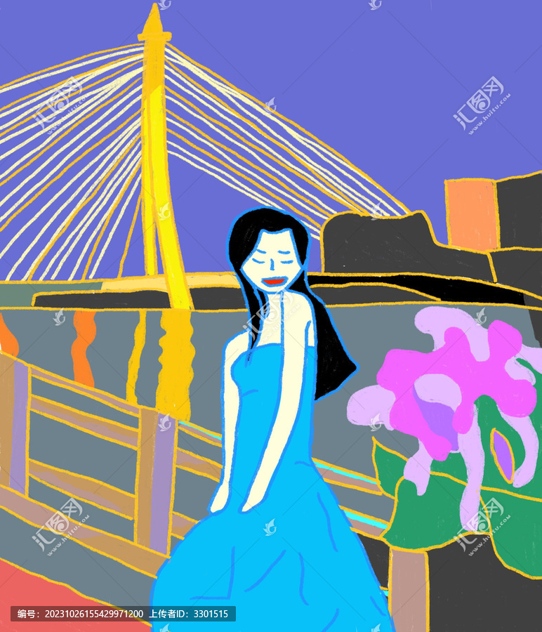 河邊少女