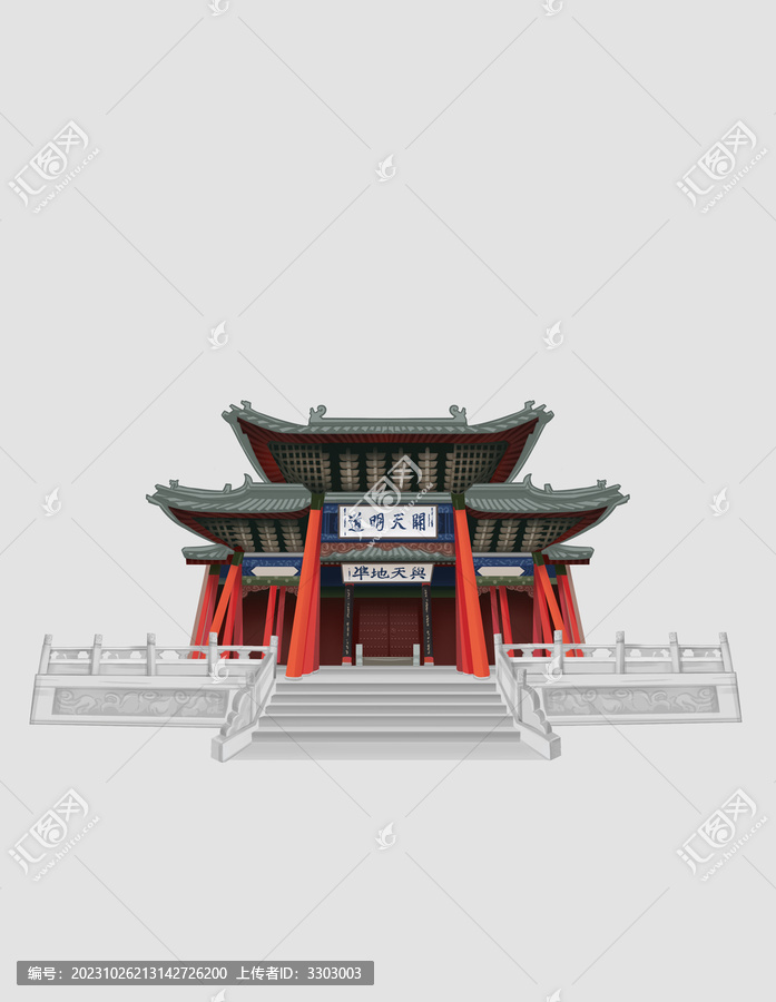 古建筑道教大殿