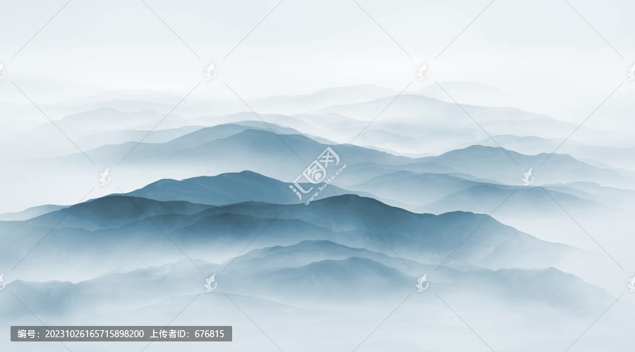 水墨遠(yuǎn)山圖