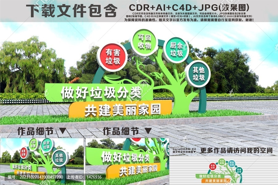 垃圾分類雕塑