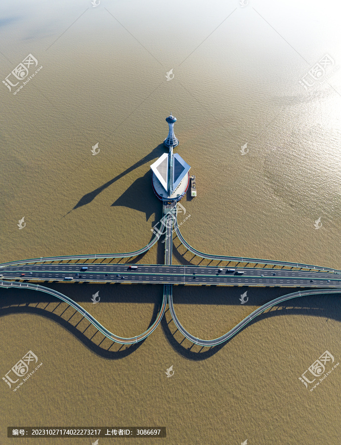 浙江杭州湾跨海大桥桥岛造型