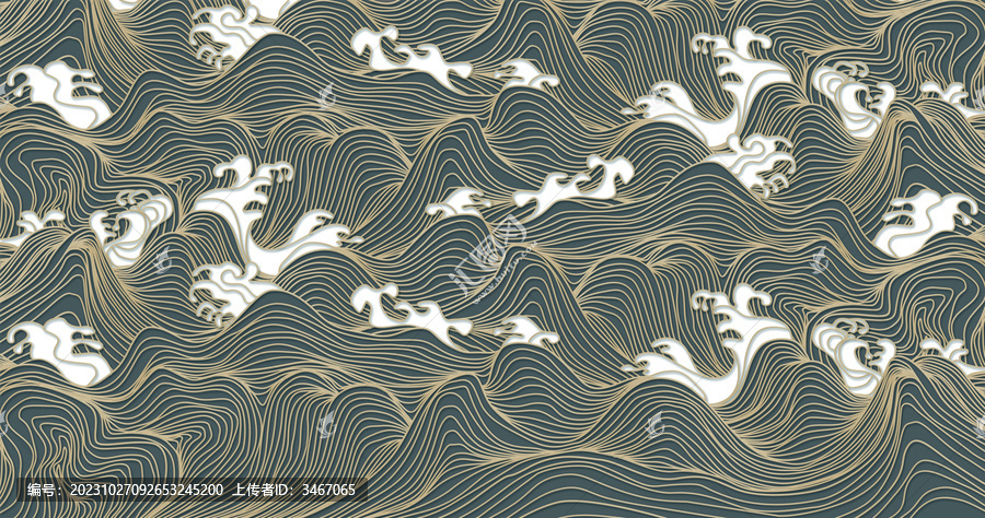 浪花插畫