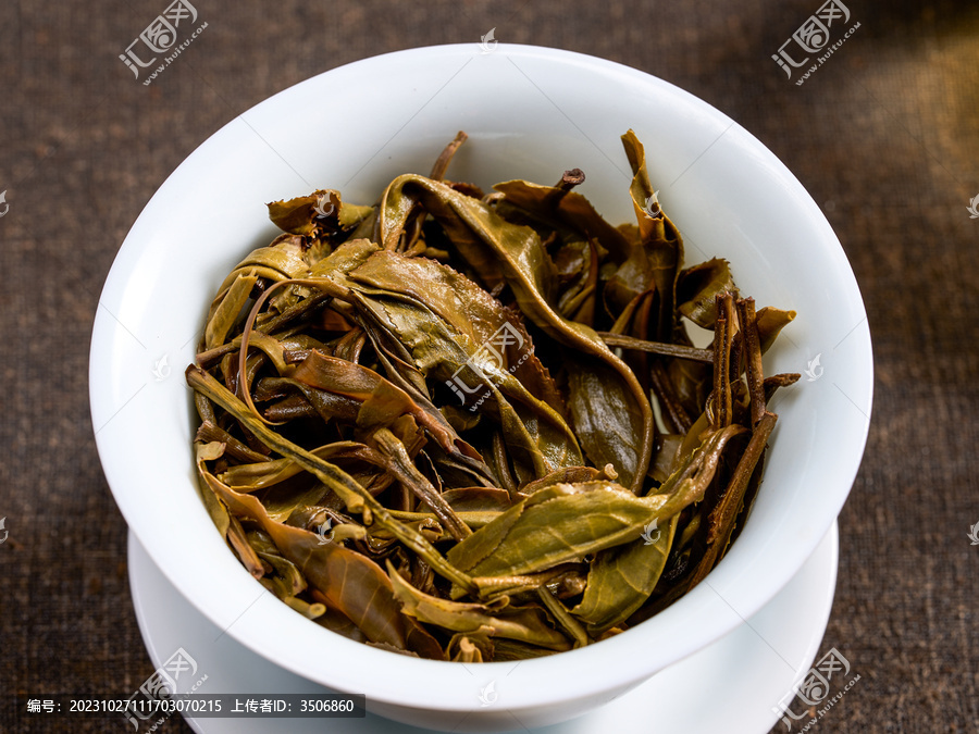 普洱茶古树茶生茶叶底