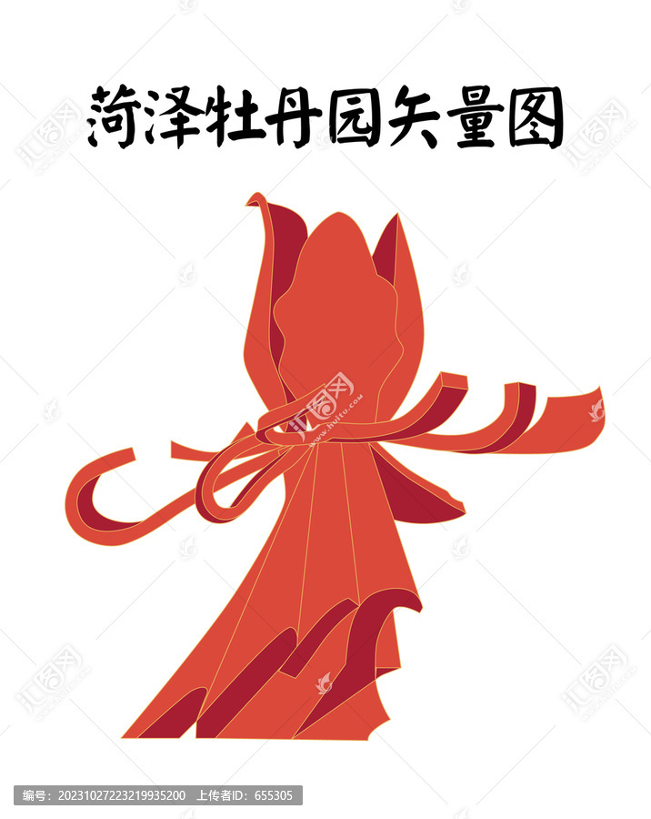 牡丹園矢量圖