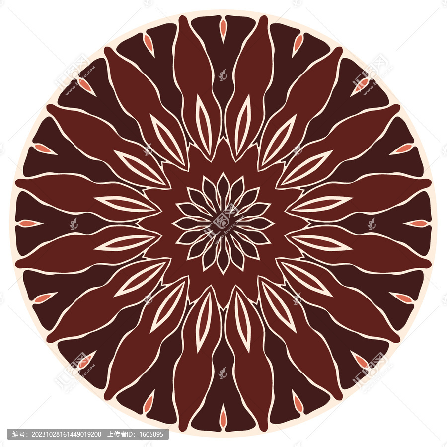 圆形棕色地毯