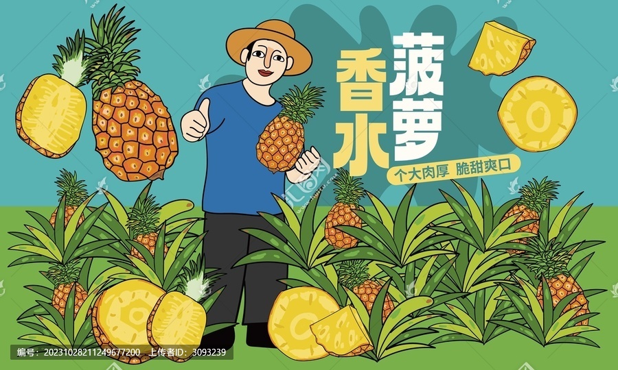 菠蘿插畫