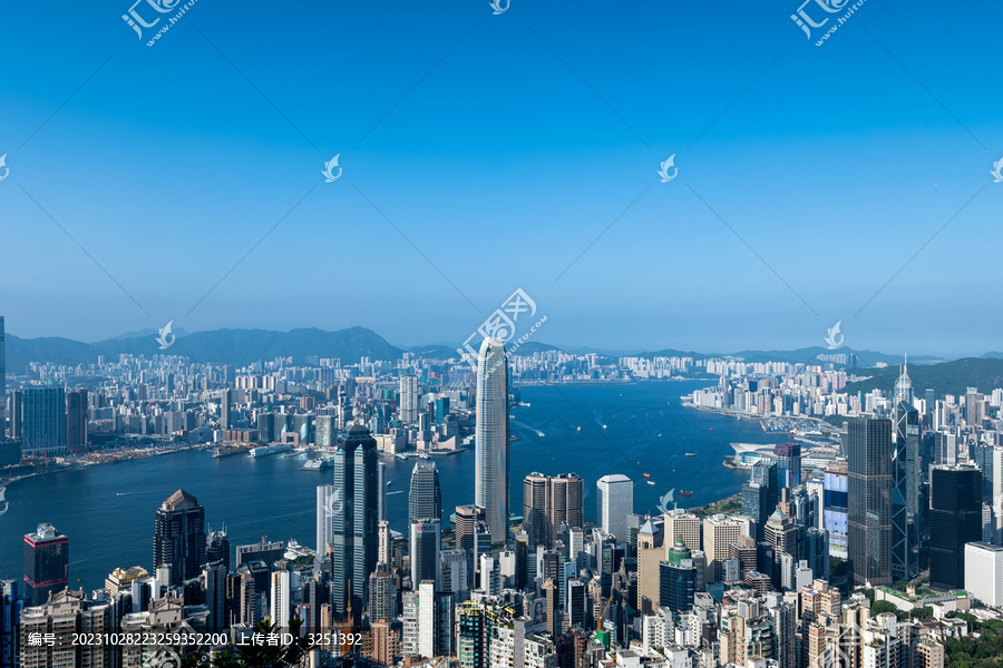 香港维多利亚港全景