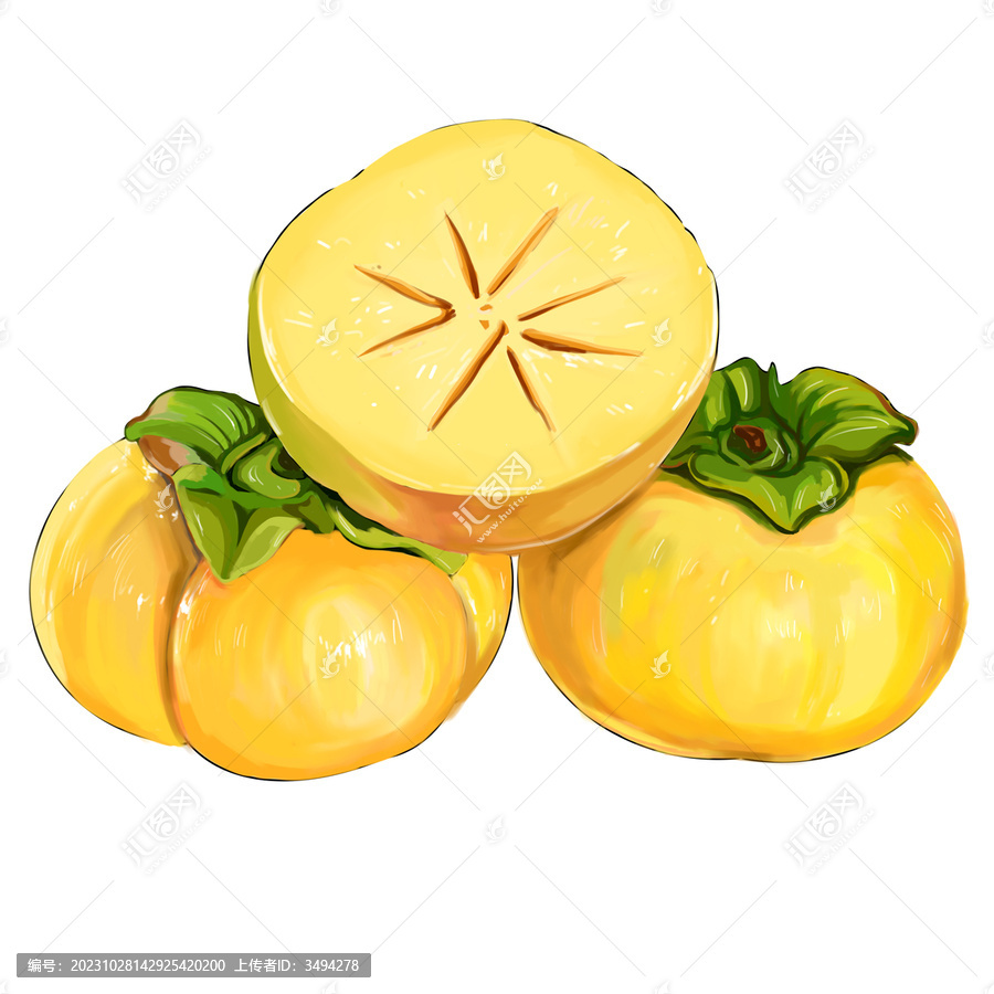 柿子插畫
