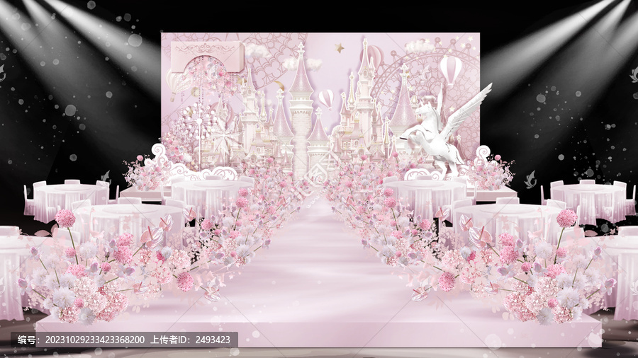 粉色城堡婚礼效果图