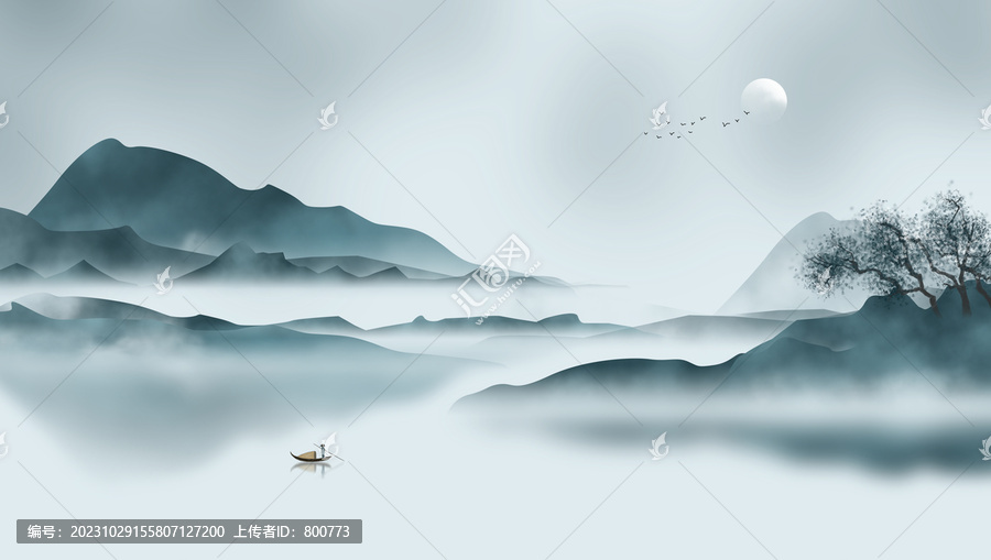新中式禪意山水