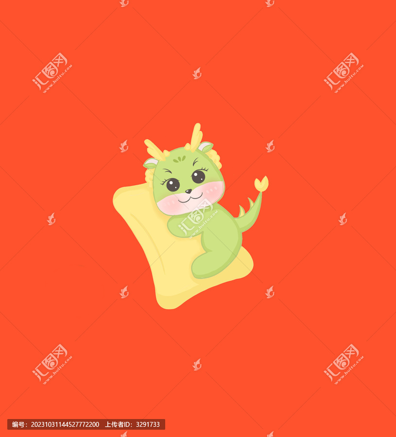 龍年卡通形象設計插畫