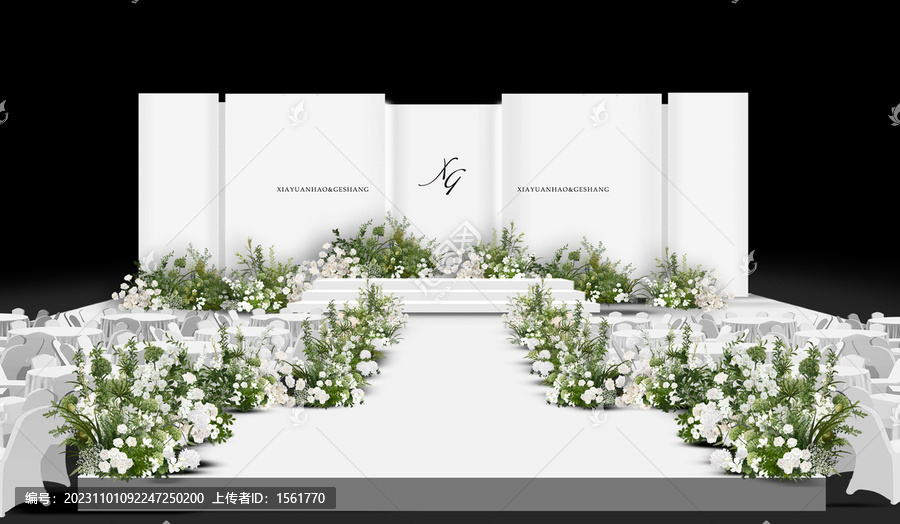 白綠婚禮效果圖