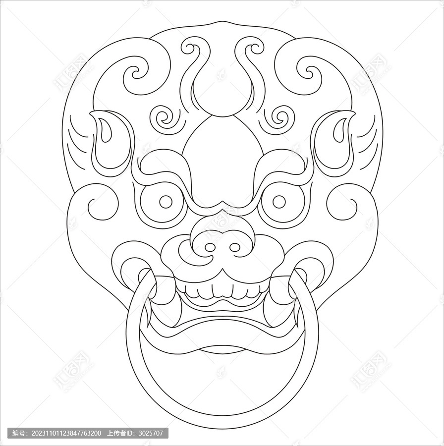 仿古獸頭之麒麟