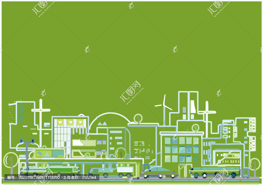 都市商務(wù)線條簡(jiǎn)筆畫簡(jiǎn)約背景圖