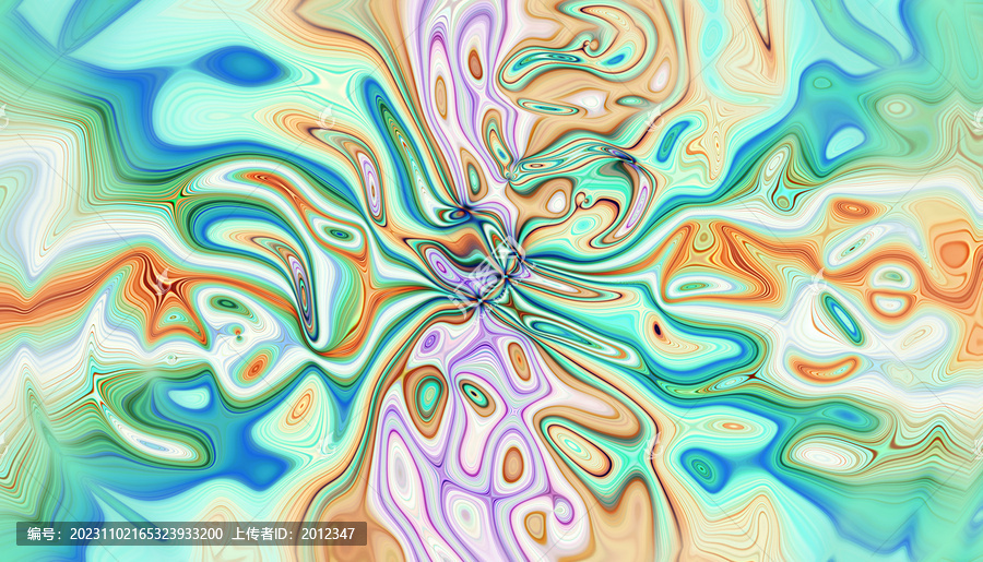 夢幻流體線條畫