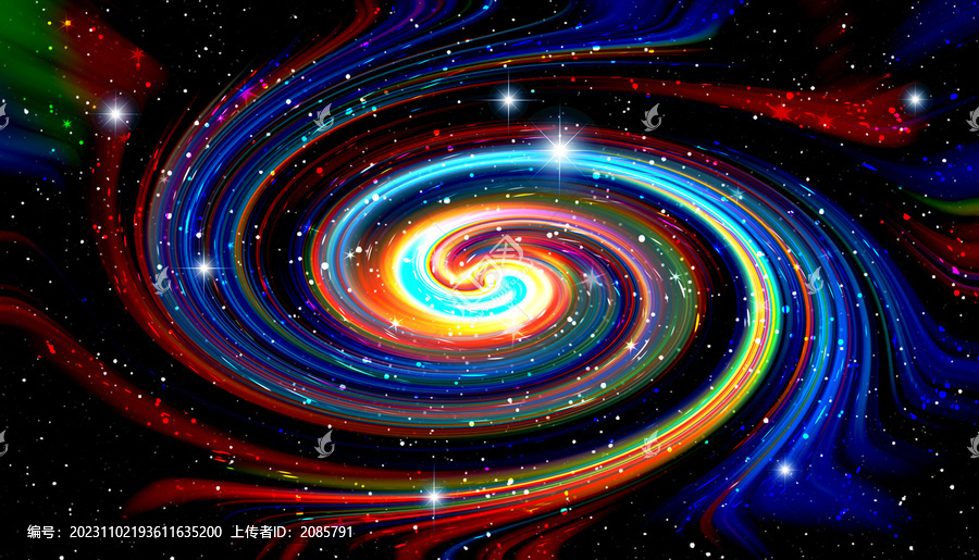 彩色旋渦星空軟膜