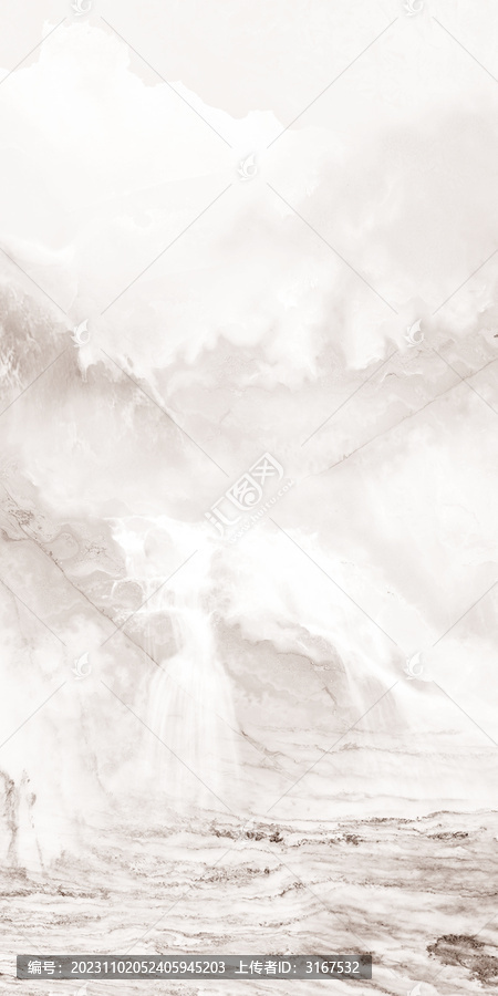 云霧灰水墨山水大理石