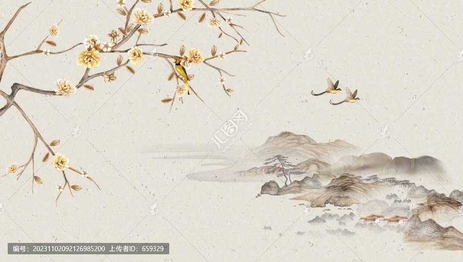 古典國(guó)潮花鳥(niǎo)山水