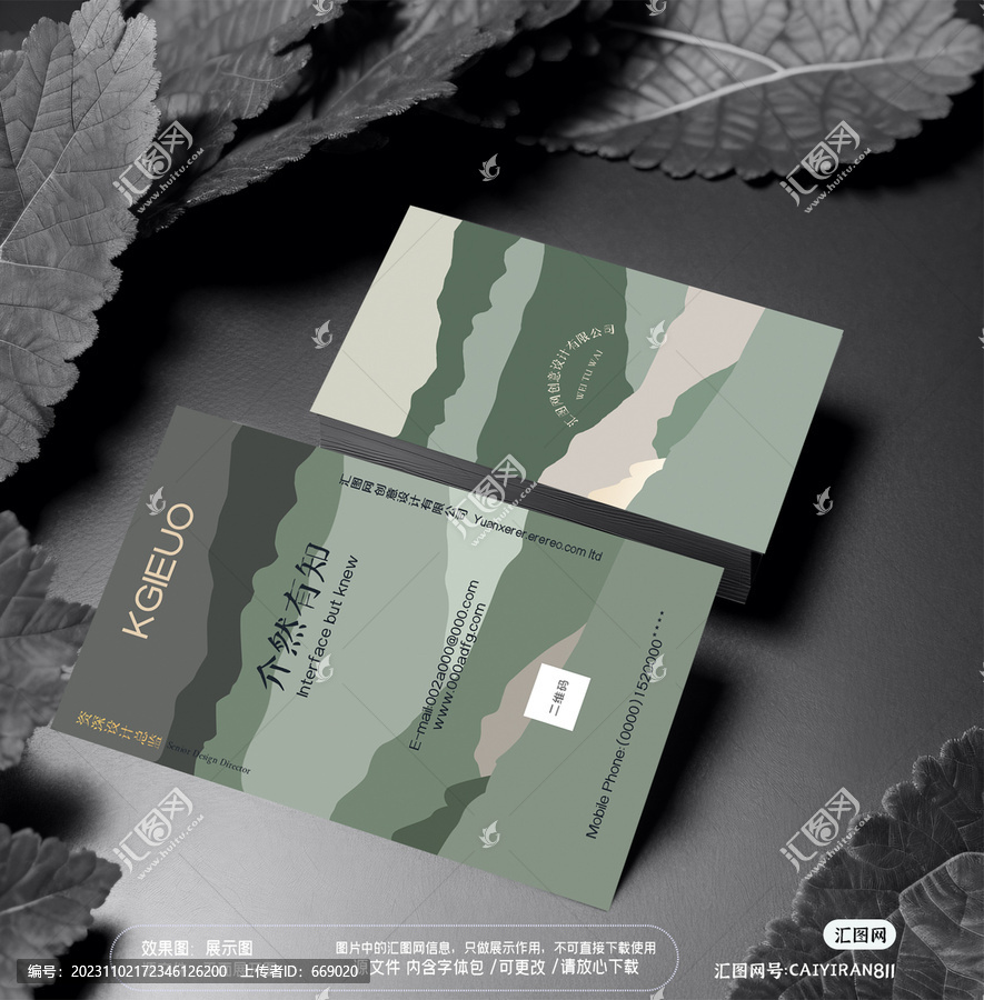 高端輕奢山水創(chuàng)意名片