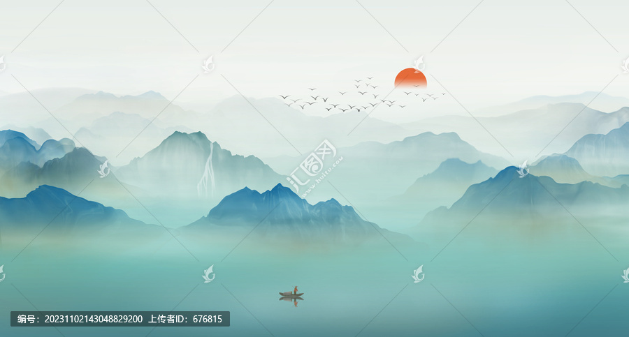 新中式山水畫