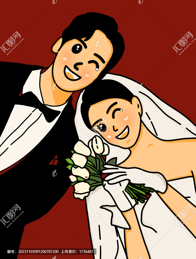 手繪婚紗照