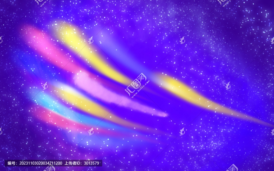 炫酷炫彩斑斕流星宇宙星空背景
