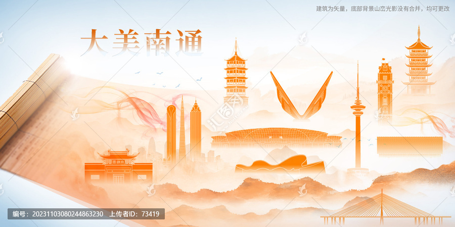 南通山水墨美麗畫卷歷史