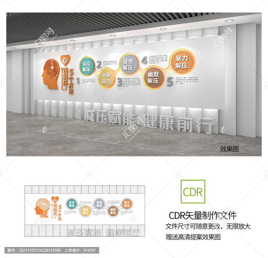 心理解壓心理咨詢文化墻
