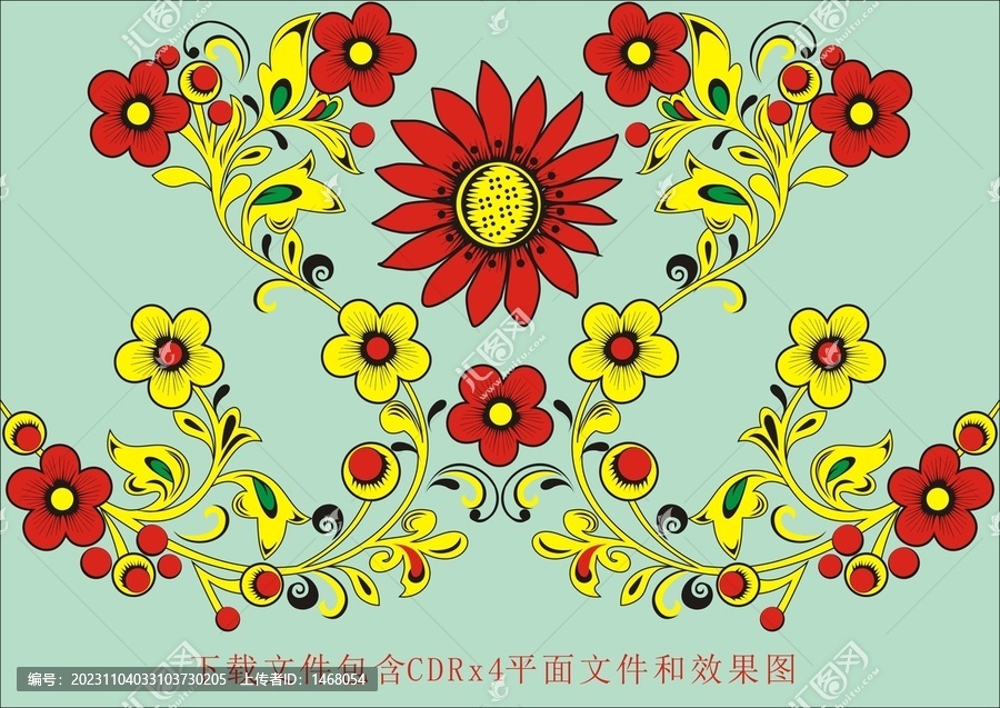 矢量印花素材被子衣服印花
